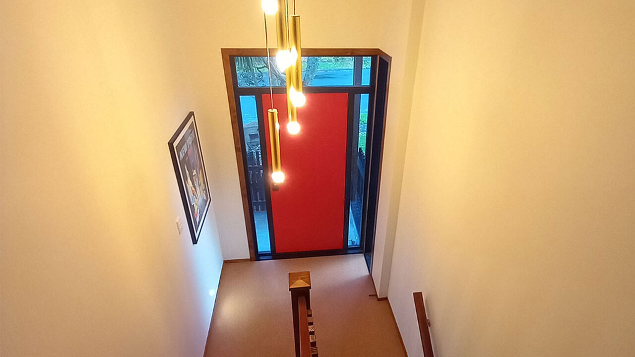 Lighting solution for stairwell.